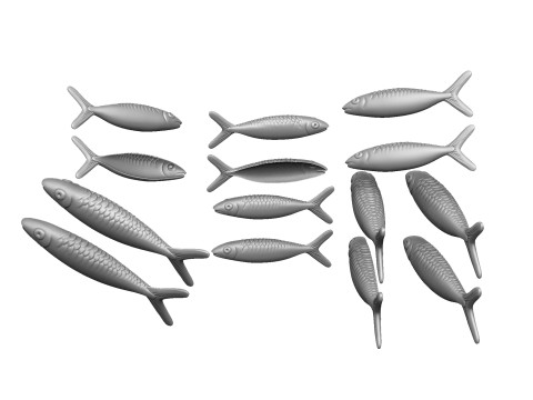 Decorative fish 2 OPTIONS for 3D printing 3Dプリントモデル