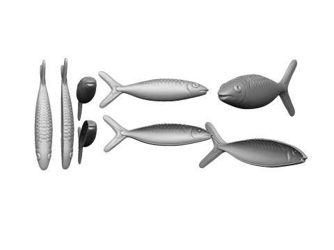 Decorative fish 2 OPTIONS for 3D printing 3Dプリントモデル