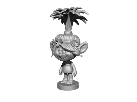 Happy Poppy troll for 3D printing 3Dプリントモデル