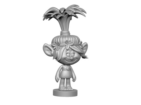 Happy Poppy troll for 3D printing 3Dプリントモデル