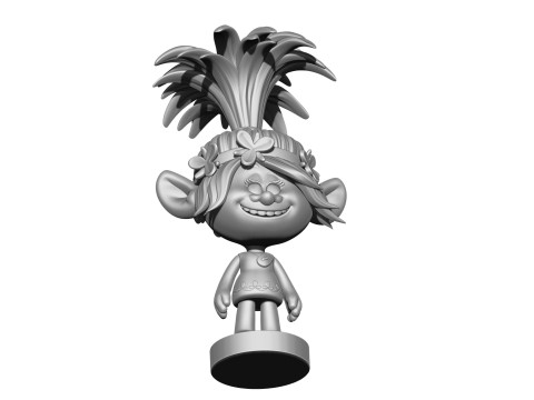 Happy Poppy troll for 3D printing 3Dプリントモデル