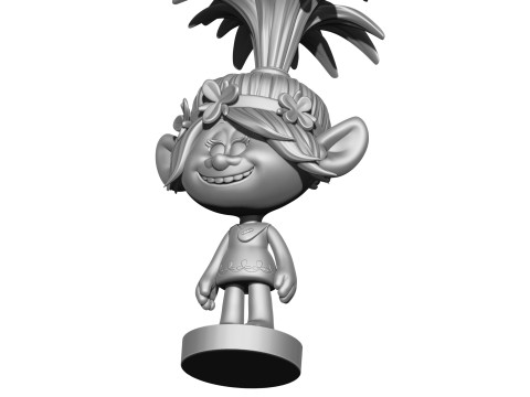 Happy Poppy troll for 3D printing 3Dプリントモデル