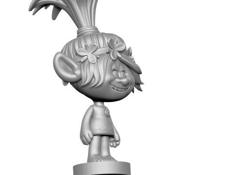 Happy Poppy troll for 3D printing 3Dプリントモデル
