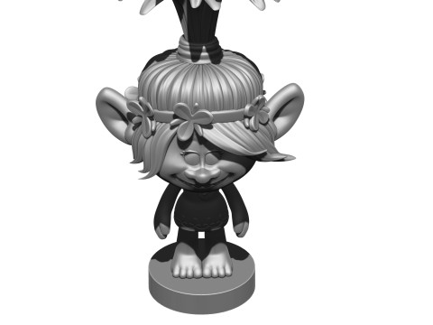 Happy Poppy troll for 3D printing 3Dプリントモデル