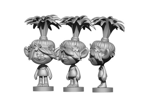 Happy Poppy troll for 3D printing 3Dプリントモデル