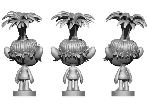 Happy Poppy troll for 3D printing 3Dプリントモデル