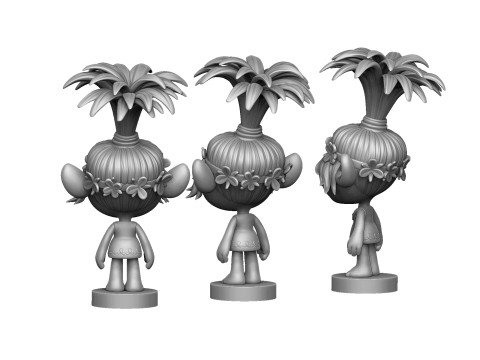 Happy Poppy troll for 3D printing 3Dプリントモデル