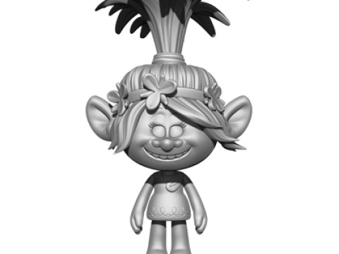 Happy Poppy troll for 3D printing 3Dプリントモデル