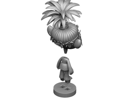 Happy Poppy troll for 3D printing 3Dプリントモデル