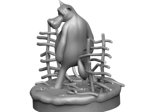 Wolf You come in if anything happens for 3d print stl Modello 3D