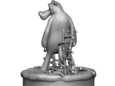 Lobo Voc&ecirc; entra se alguma coisa acontecer para impress&atilde;o 3D stl Modelo 3D