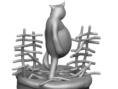Lobo Voc&ecirc; entra se alguma coisa acontecer para impress&atilde;o 3D stl Modelo 3D