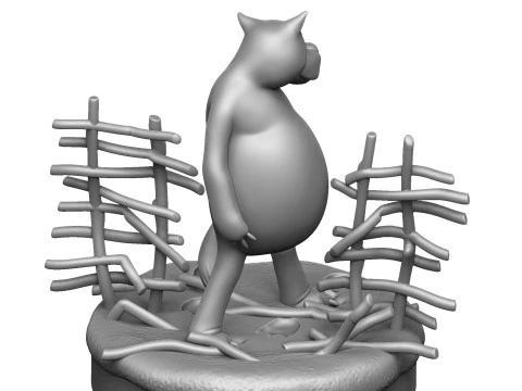 Lobo Voc&ecirc; entra se alguma coisa acontecer para impress&atilde;o 3D stl Modelo 3D
