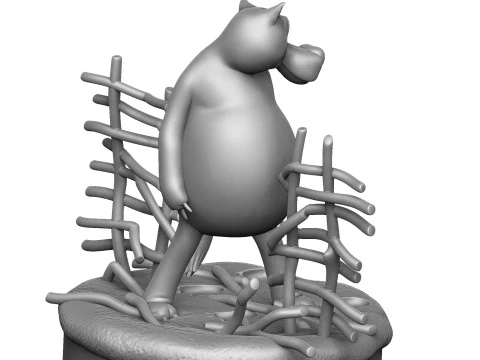 Lobo Voc&ecirc; entra se alguma coisa acontecer para impress&atilde;o 3D stl Modelo 3D
