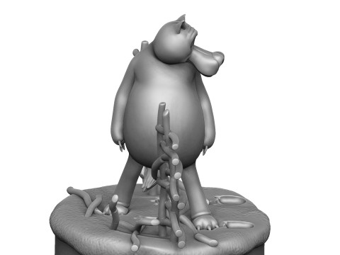 Wolf You come in if anything happens for 3d print stl Modello 3D