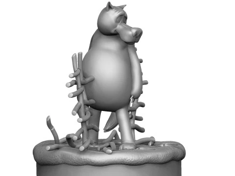 Lobo Voc&ecirc; entra se alguma coisa acontecer para impress&atilde;o 3D stl Modelo 3D
