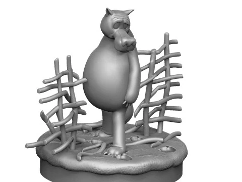 Lobo Voc&ecirc; entra se alguma coisa acontecer para impress&atilde;o 3D stl Modelo 3D