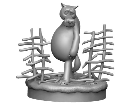 Wolf You come in if anything happens for 3d print stl Modello 3D