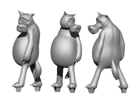 Lobo Voc&ecirc; entra se alguma coisa acontecer para impress&atilde;o 3D stl Modelo 3D