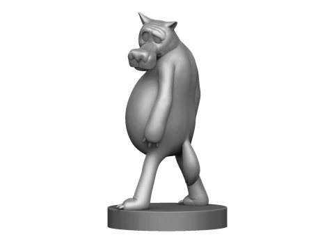 Lobo Voc&ecirc; entra se alguma coisa acontecer para impress&atilde;o 3D stl Modelo 3D