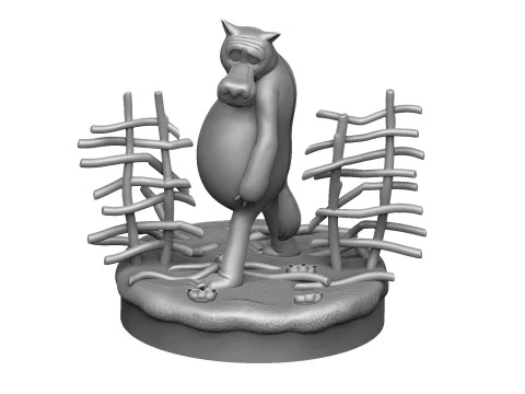 Lobo Voc&ecirc; entra se alguma coisa acontecer para impress&atilde;o 3D stl Modelo 3D