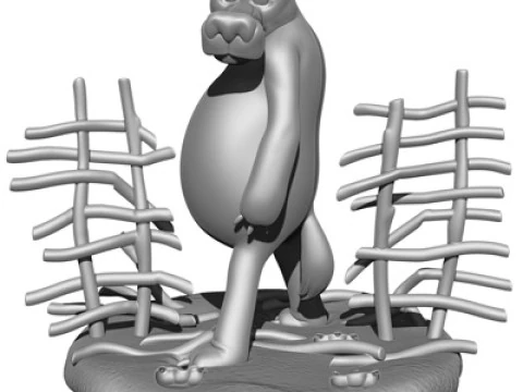 Lobo Voc&ecirc; entra se alguma coisa acontecer para impress&atilde;o 3D stl Modelo 3D