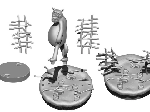 Lobo Voc&ecirc; entra se alguma coisa acontecer para impress&atilde;o 3D stl Modelo 3D
