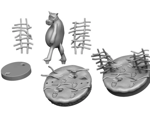 Lobo Voc&ecirc; entra se alguma coisa acontecer para impress&atilde;o 3D stl Modelo 3D
