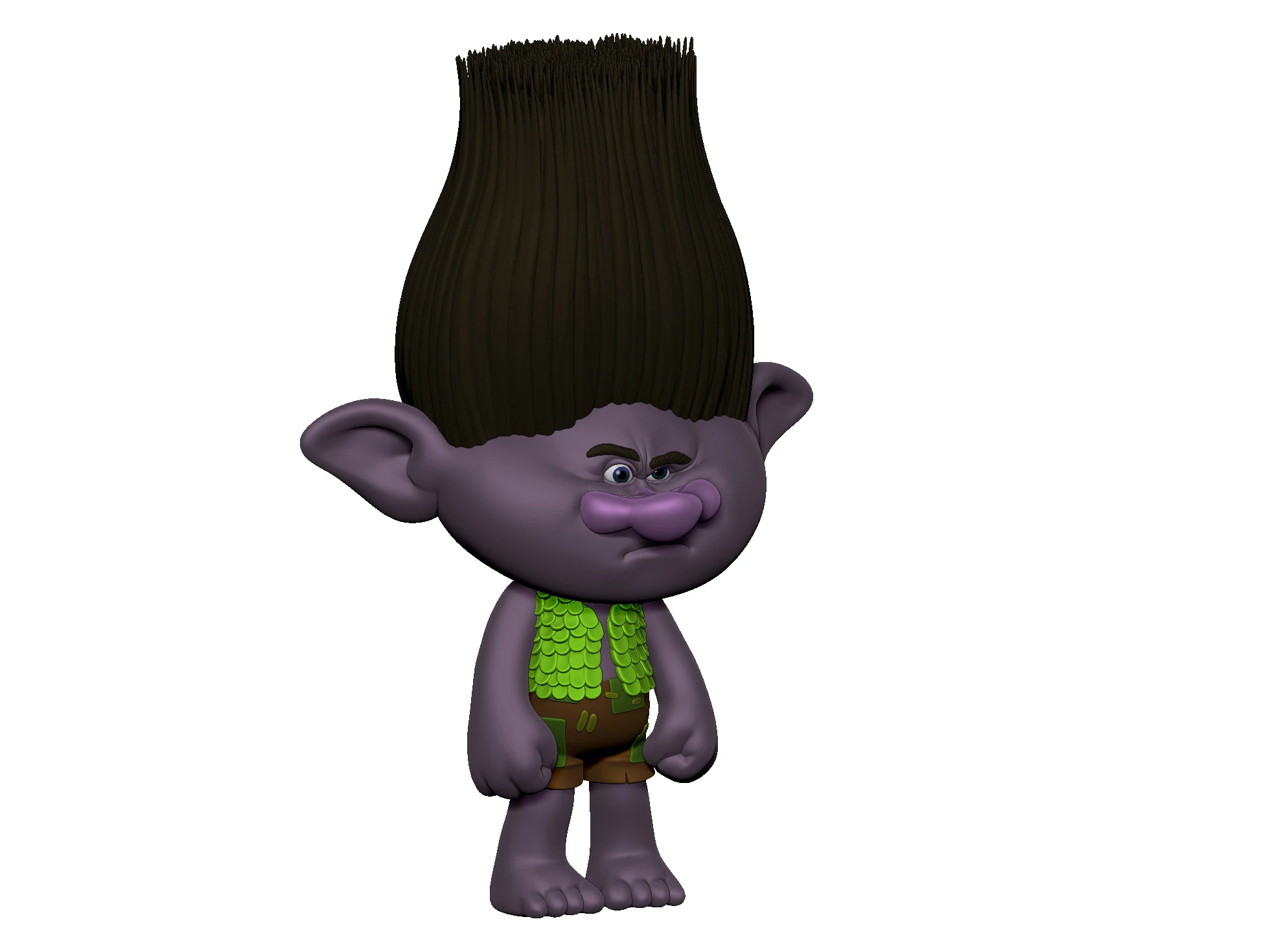 Troll angry Branch for 3D printing STL 3D Model .c4d .max .obj .3ds .fbx .stl .blend 