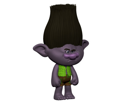 Troll angry Branch for 3D printing STL 3D Модель