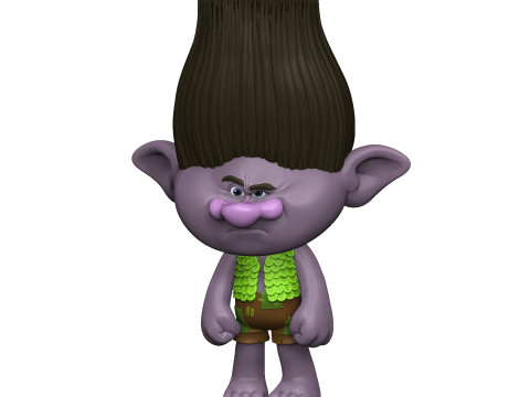 Troll angry Branch for 3D printing STL Model 3D
