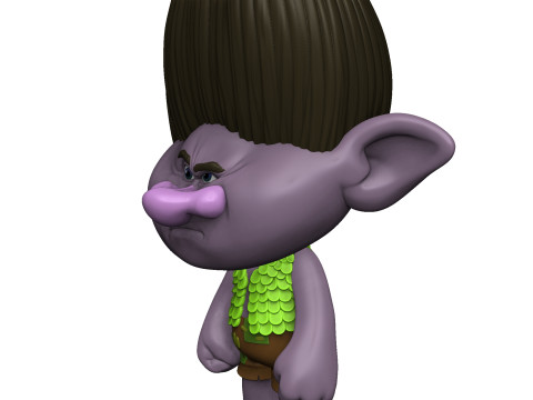 Troll angry Branch for 3D printing STL Model 3D