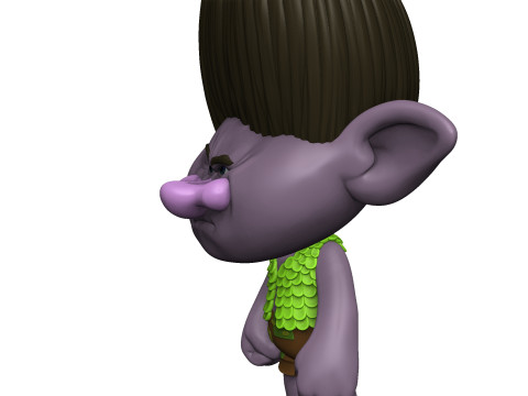 Troll angry Branch for 3D printing STL Model 3D