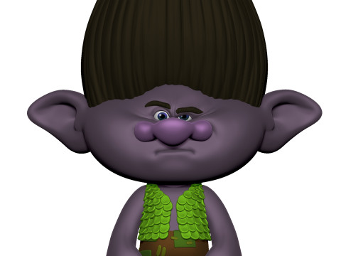 Troll angry Branch for 3D printing STL Model 3D