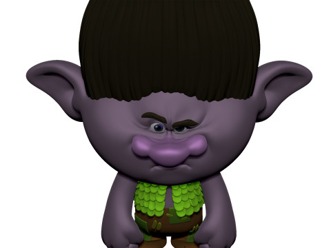 Troll angry Branch for 3D printing STL Model 3D
