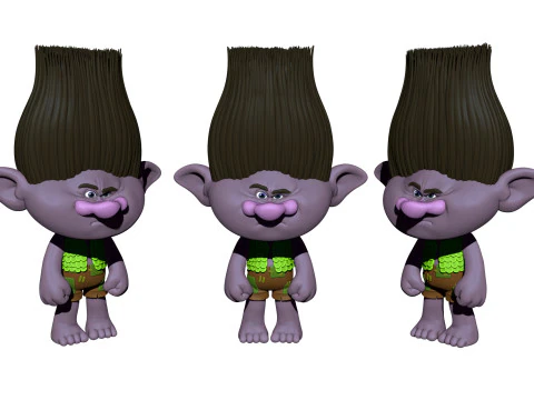 Troll angry Branch for 3D printing STL 3D Model