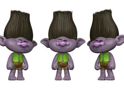 Troll angry Branch for 3D printing STL 3D Model