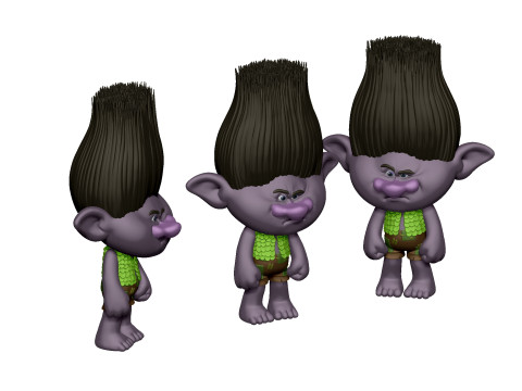 Troll angry Branch for 3D printing STL Model 3D