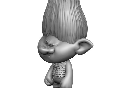 Troll angry Branch for 3D printing STL Model 3D