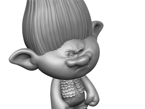 Troll angry Branch for 3D printing STL Model 3D
