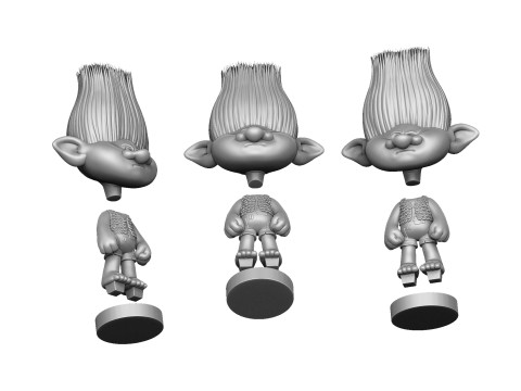 Troll angry Branch for 3D printing STL Model 3D
