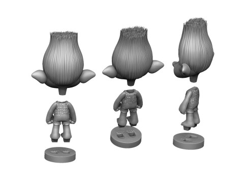 Troll angry Branch for 3D printing STL Model 3D