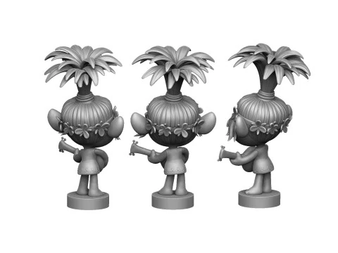 Troll Princess Poppy with guitar for 3D printing STL 3D Model