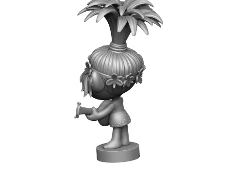 Troll Princess Poppy with guitar for 3D printing STL 3Dモデル