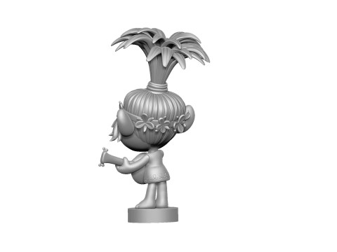 Troll Princess Poppy with guitar for 3D printing STL 3Dモデル