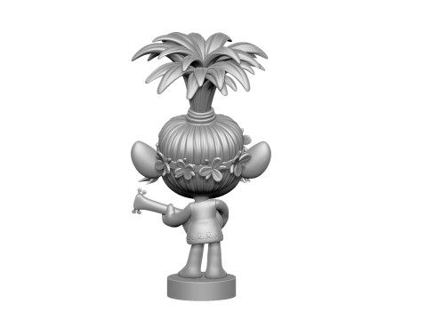 Troll Princess Poppy with guitar for 3D printing STL 3Dモデル