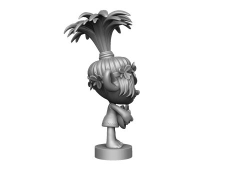 Troll Princess Poppy with guitar for 3D printing STL 3Dモデル