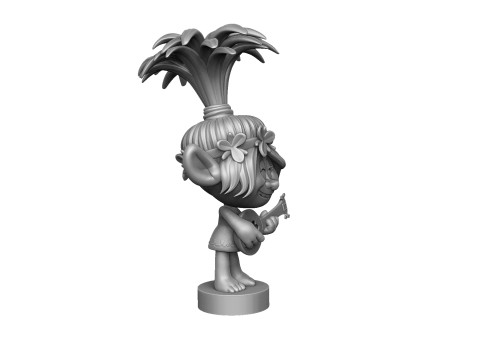 Troll Princess Poppy with guitar for 3D printing STL 3Dモデル