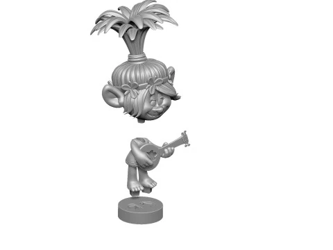 Troll Princess Poppy with guitar for 3D printing STL 3D Model