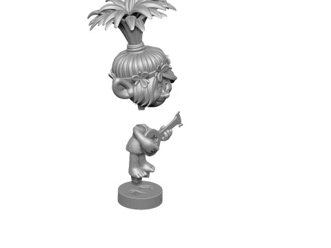 Troll Princess Poppy with guitar for 3D printing STL 3D Model